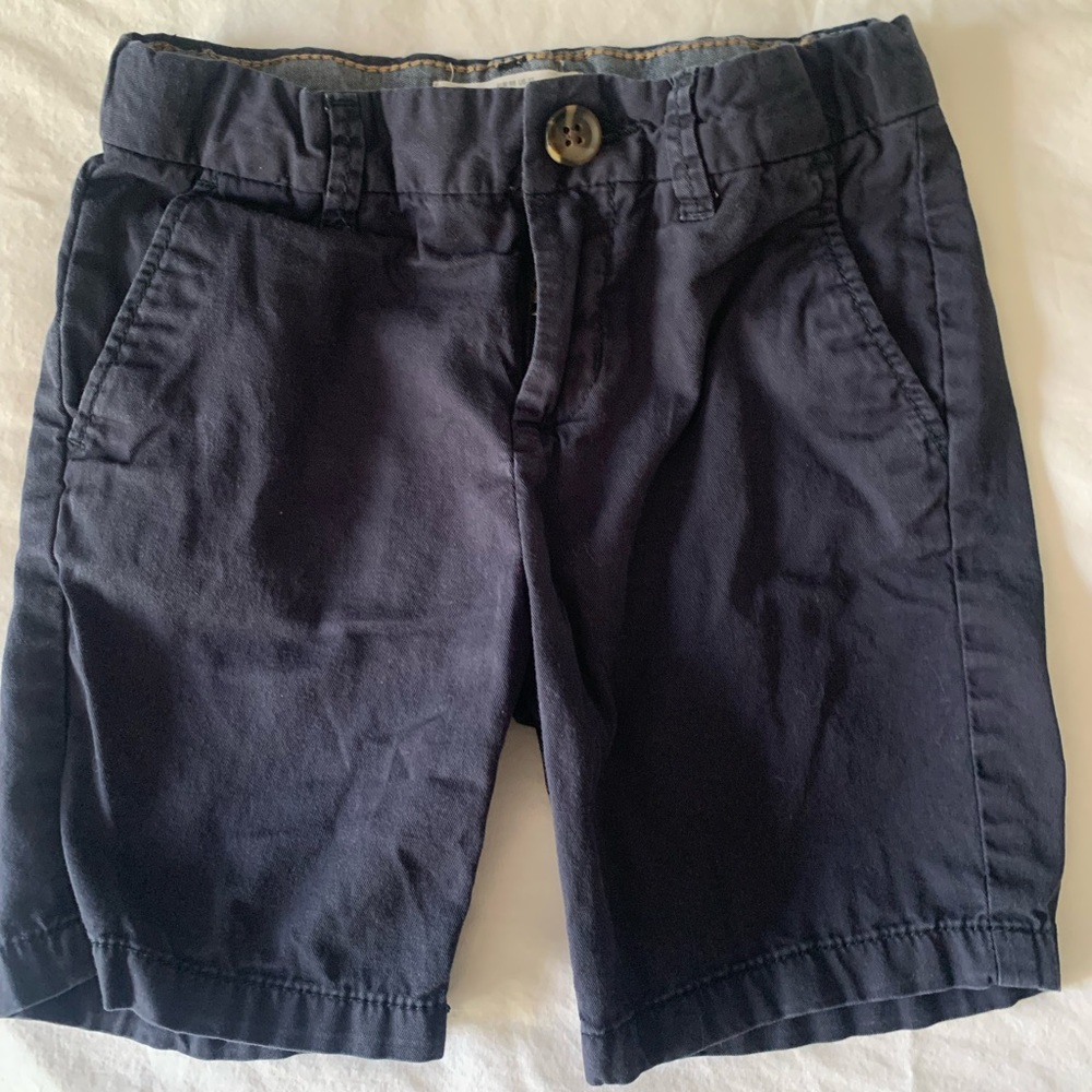 H&M navy blue button front shorts w/pockets size 3T